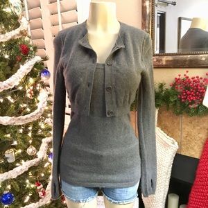 INHABIT Charcoal Cashmere Sweater - Sz M